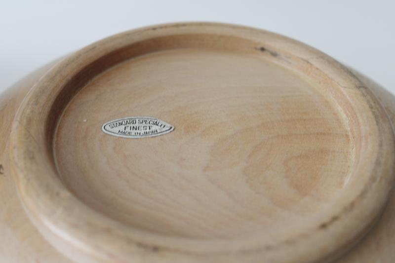 photo of vintage wood bowl, modern farmhouse cottage kitchen simple plain wooden salad bowl  #7