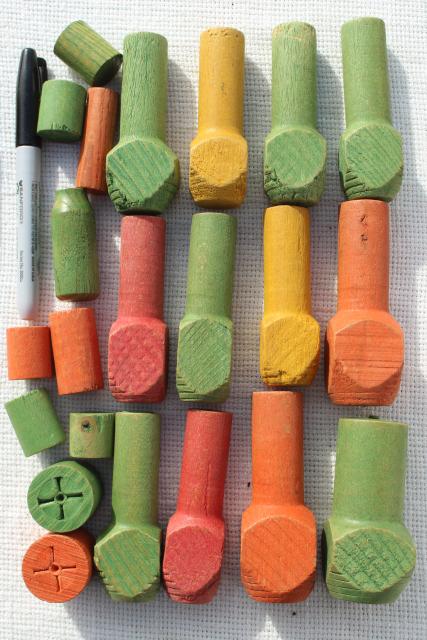 photo of vintage wood building blocks, colorful wooden toy blocks #6