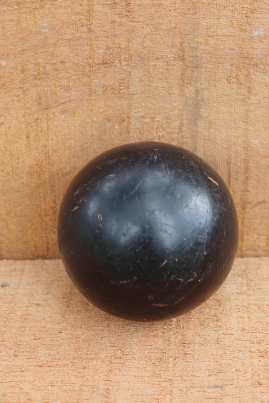photo of vintage wood croquet balls w/ primitive paint, rustic fall decor bowl fillers  #4