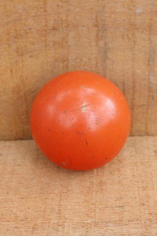 photo of vintage wood croquet balls w/ primitive paint, rustic fall decor bowl fillers  #5