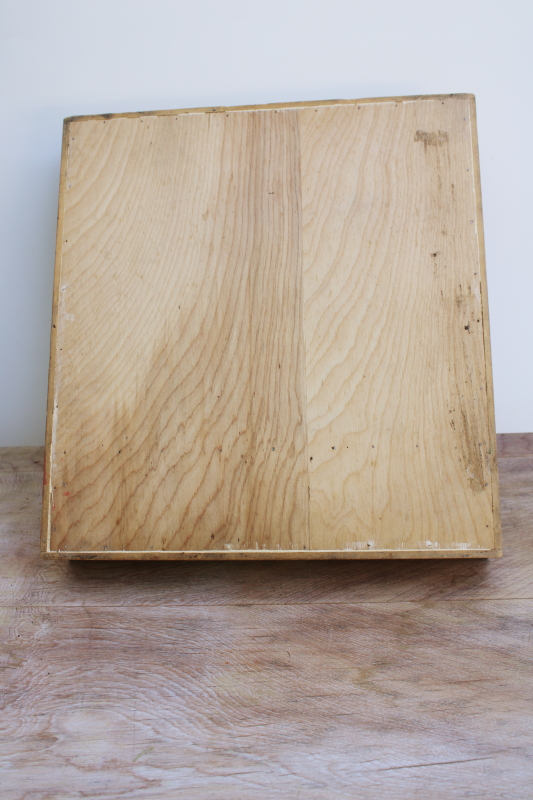 photo of vintage wood flatware tray w/ organizer compartments, sections for utensils #5