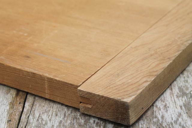photo of vintage wood kitchen cutting board, big old wooden dough board, bread board #5