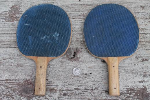 photo of vintage wood paddles, old ping-pong paddle lot for repurposing, sign art etc. #4