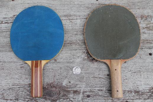 photo of vintage wood paddles, old ping-pong paddle lot for repurposing, sign art etc. #10