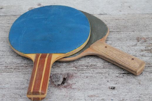 photo of vintage wood paddles, old ping-pong paddle lot for repurposing, sign art etc. #11