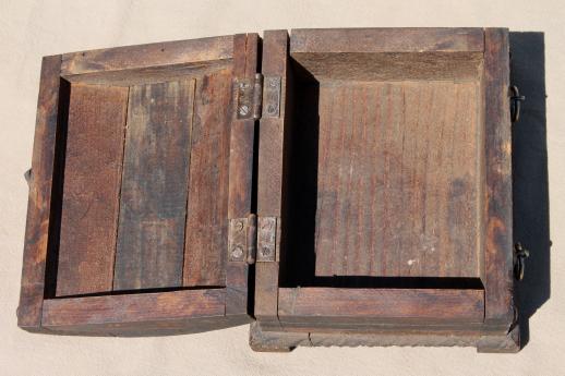 photo of vintage wood pirate treasure chest, rustic wooden trunk or jewelry box #6