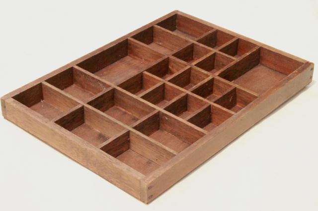 photo of vintage wood shadowbox display case shelves for thimbles, miniatures, collectibles #2