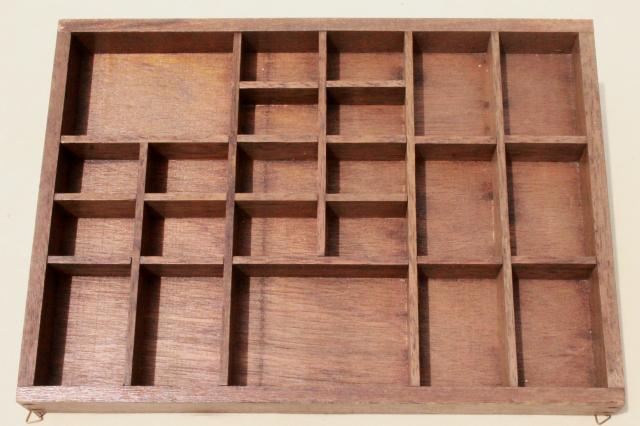 photo of vintage wood shadowbox display case shelves for thimbles, miniatures, collectibles #12