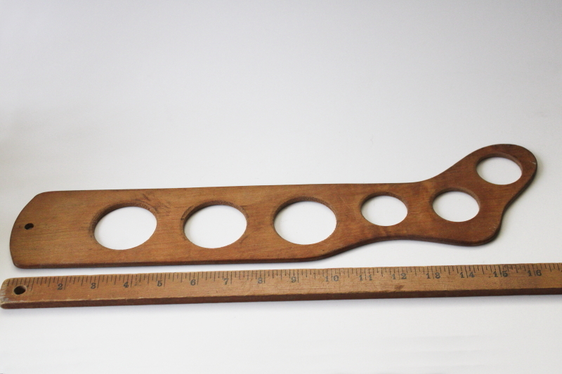 photo of vintage wood sock stretcher baby size stocking, old wood foot form rustic farmhouse decor #1