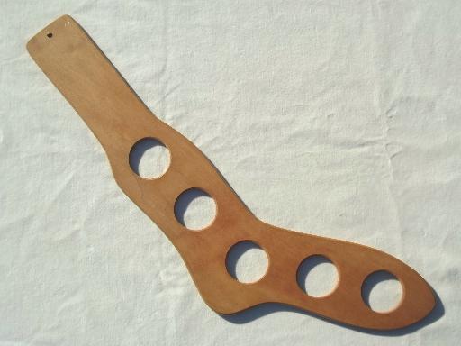 photo of vintage wood sock stretchers, wooden feet in large sizes for stockings & socks #3