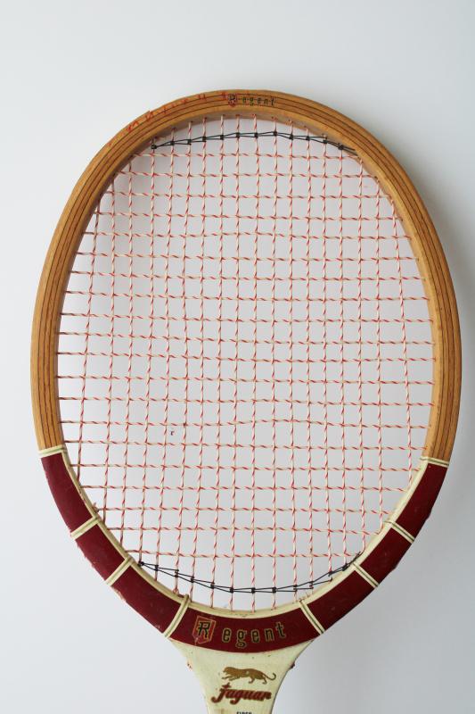 photo of vintage wood tennis racquets, Don Budge & Add In racket lot, retro sporting decor #15