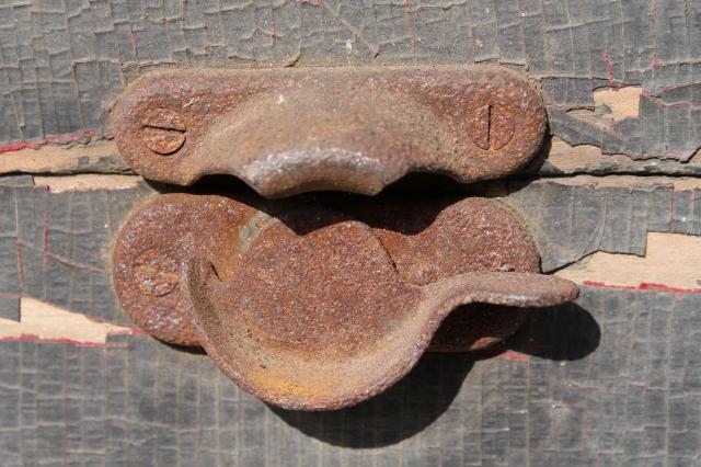 photo of vintage wood trunk wooden carpenter's box, antique tool chest for woodworking tools #5