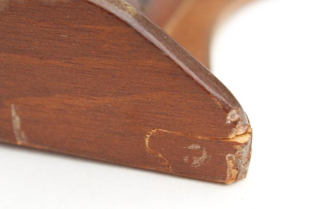 photo of vintage wood wall box spoon holder set, colonial country pine kitchen decor #11