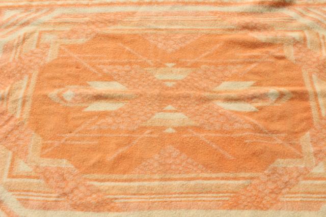 photo of vintage wool bed blanket from Europe, Holland Dutch or Swiss Eras Deken label #7