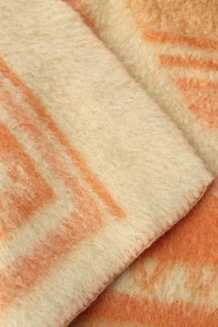 photo of vintage wool bed blanket from Europe, Holland Dutch or Swiss Eras Deken label #10