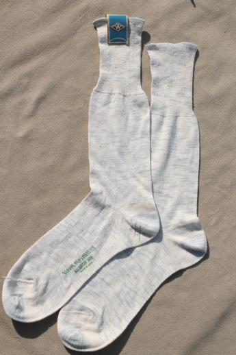 photo of vintage wool & cotton boot socks & anklets, old-fashioned hiking socks & sport socks #6