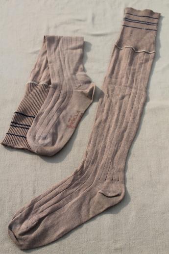 photo of vintage wool & cotton boot socks, old-fashioned hiking socks & sport socks #5