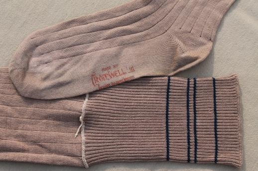 photo of vintage wool & cotton boot socks, old-fashioned hiking socks & sport socks #6