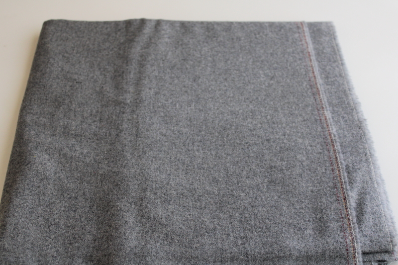 photo of vintage wool fabric, charcoal gray heather wool 58 inches wide  #1