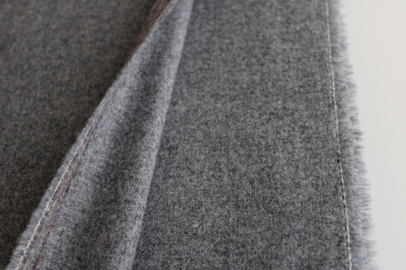 photo of vintage wool fabric, charcoal gray heather wool 58 inches wide  #2