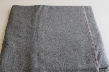 catalog photo of vintage wool fabric, charcoal gray heather wool 58 inches wide 