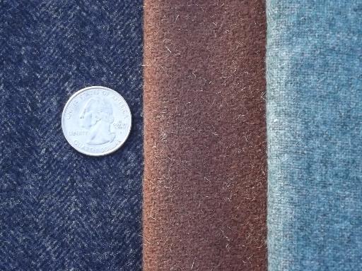 photo of vintage wool suiting fabric lot, 11 1/2 lbs wools and wool blends #2