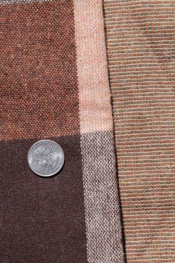 photo of vintage wool tweed & plaid wool fabric, tweeds & suiting fabric lot #5