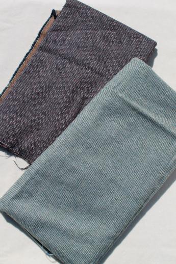 photo of vintage wool tweed & plaid wool fabric, tweeds & suiting fabric lot #10