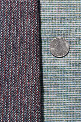 photo of vintage wool tweed & plaid wool fabric, tweeds & suiting fabric lot #11