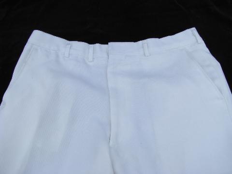 photo of vintage work white Navy jumper uniform, size 44R, Operations Specialist patch #6