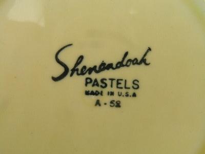 photo of vintage yellow cake plate, Shenandoah Pastels #2