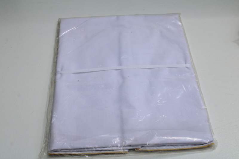 photo of vintage yellow floral fancywork embroidered pillowcases new in package, British Hong Kong label  #4