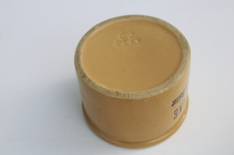 photo of vintage yellow ware stoneware crockery jar Verifine Sweet Cream Butter crock  #5