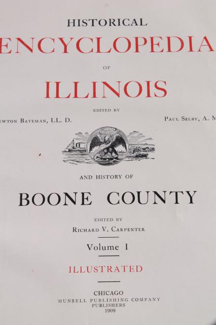photo of volume one 1890s 1900 History of Boone County Illinois, antique photos, genealogy #3
