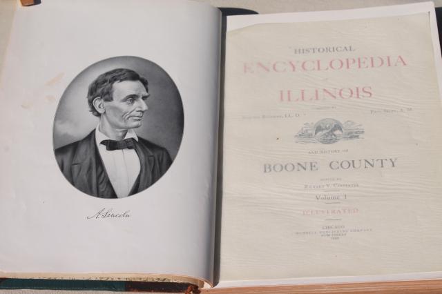 photo of volume one 1890s 1900 History of Boone County Illinois, antique photos, genealogy #4