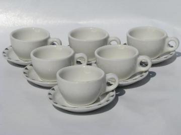 catalog photo of western steers or cows border vintage ironstone china coffee cups and saucers