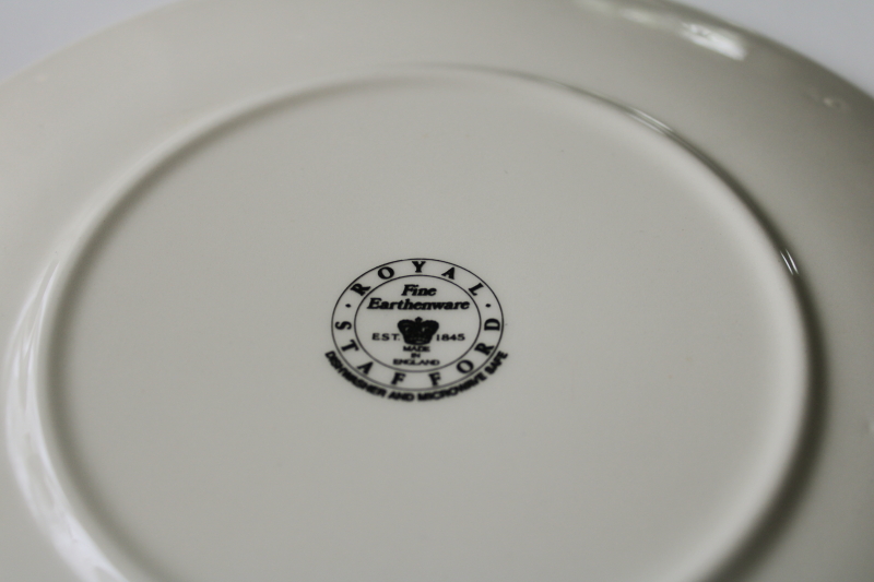 photo of whimsical mod black & white checked checkerboard salad plates, Chequers Royal Stafford England  #5