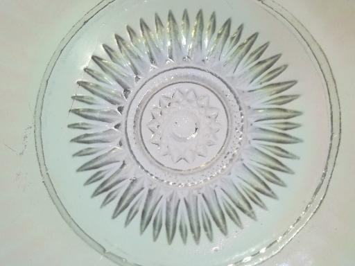 photo of white iridescent carnival glass bowl, vintage depression glass bowl #3