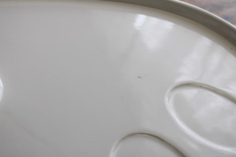 photo of white ironstone china artist's palette tray for food art or craft materials #5