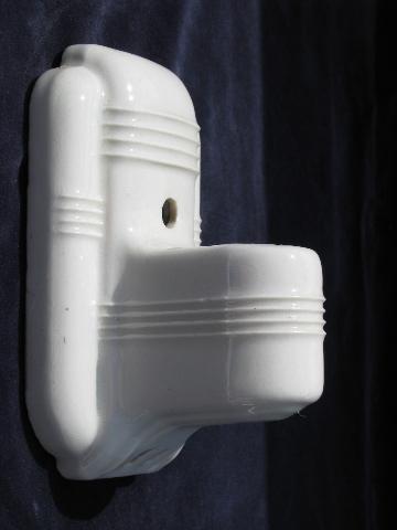 photo of white ironstone china wall sconces, art deco vintage sconce lights #2