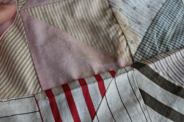 photo of windmill wheel quilt block table runner cloth, antique & vintage cotton fabric patchwork #4