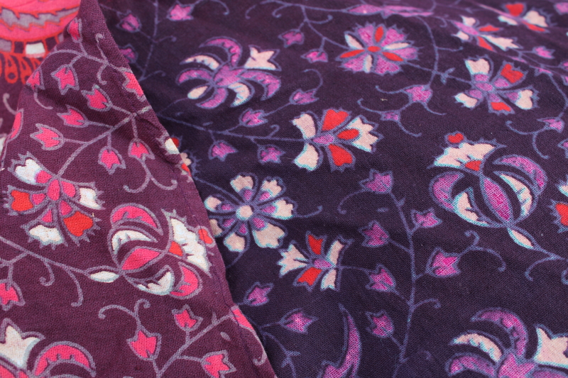photo of wine purple mandala India cotton fabric, retro hippie vintage tapestry curtain or bedspread #4