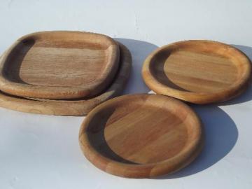 catalog photo of wood trivets for Corning Ware coffee / tea pots & Menu-ette glass pans