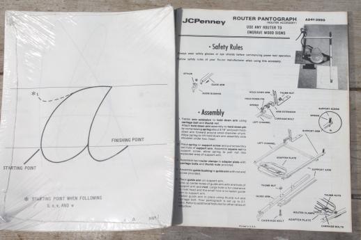 photo of woodworking router jig for making signs, JC Penney router pantograph for engraving& carving wood #4