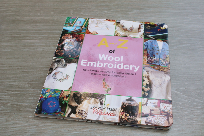 photo of wool embroidery A to Z, illustrated how to book, needlework stitches & techniques #1