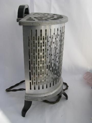 photo of working 1930s art deco vintage aluminum electric heater, Wesix #2