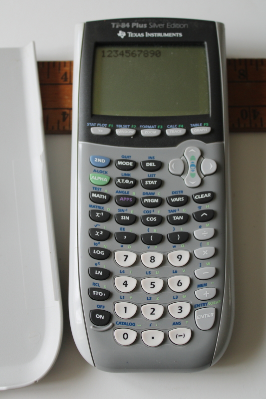 photo of working Texas Instruments TI 84 Plus silver edition graphing calculator #1