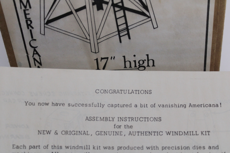 photo of working model windmill galvanized metal, vintage kit complete w/ instructions #6