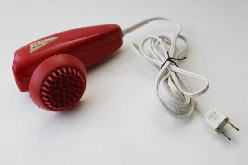 photo of working vintage Oster Infra-Red electric massager w/ heat, retro red plastic #1