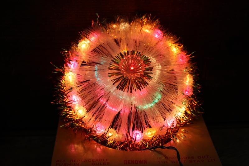 photo of working vintage Renown Christmas lights tree topper star spinning colors 1970s Taiwan #6